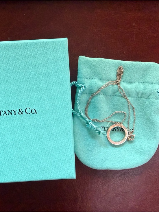 Tiffany & Co. Jewelry - Tiffany & Co. Sterling Silver Open Circle Pendant Necklace with Blue Pouch